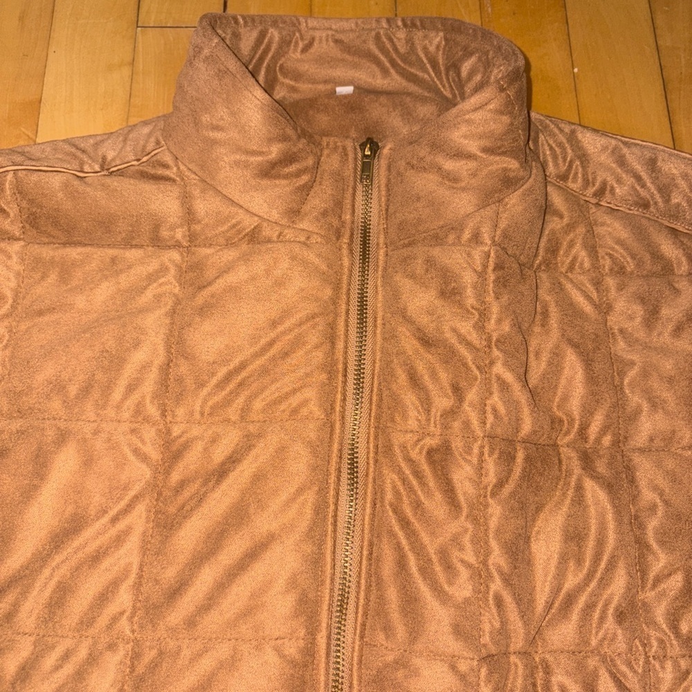 Amazon Women's Brown Quilted Dolman Puffer Jacket warm outer warm - Picture 6 of 9